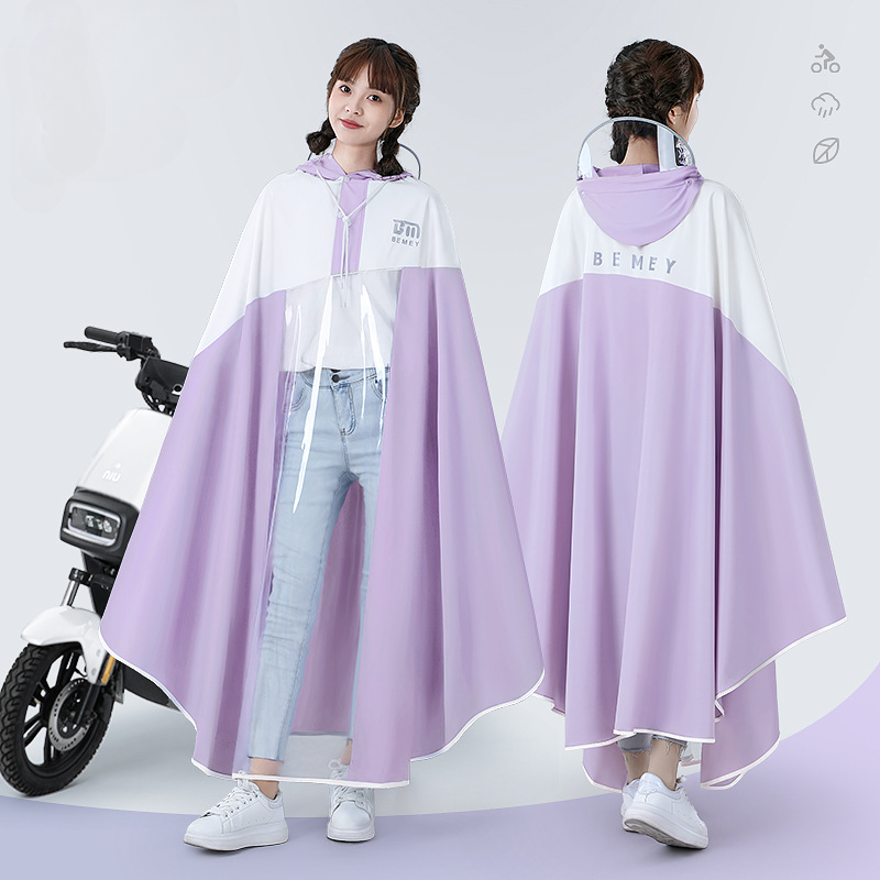 Cycling Gear Rain - Imperméable de vélo portable transparent à