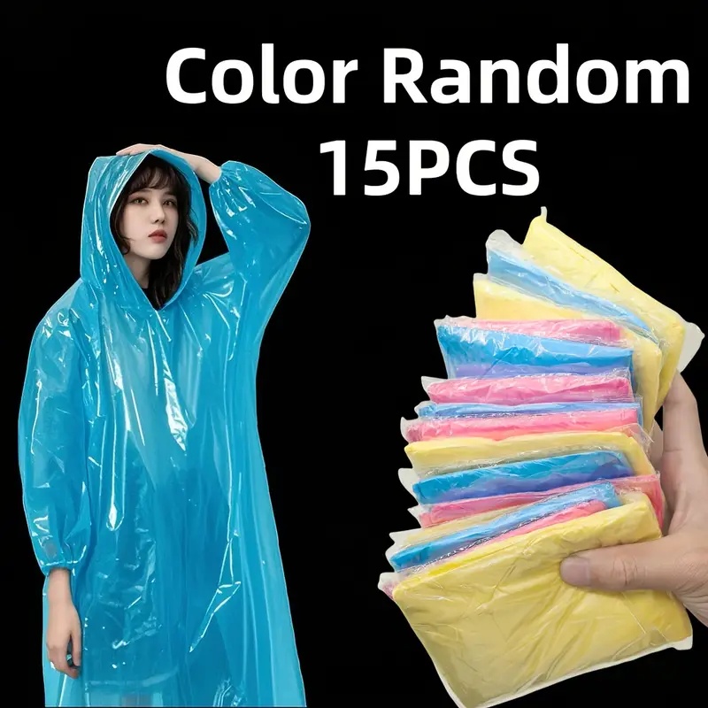 Cycling Gear Rain - Poncho de pluie transparent jetable de