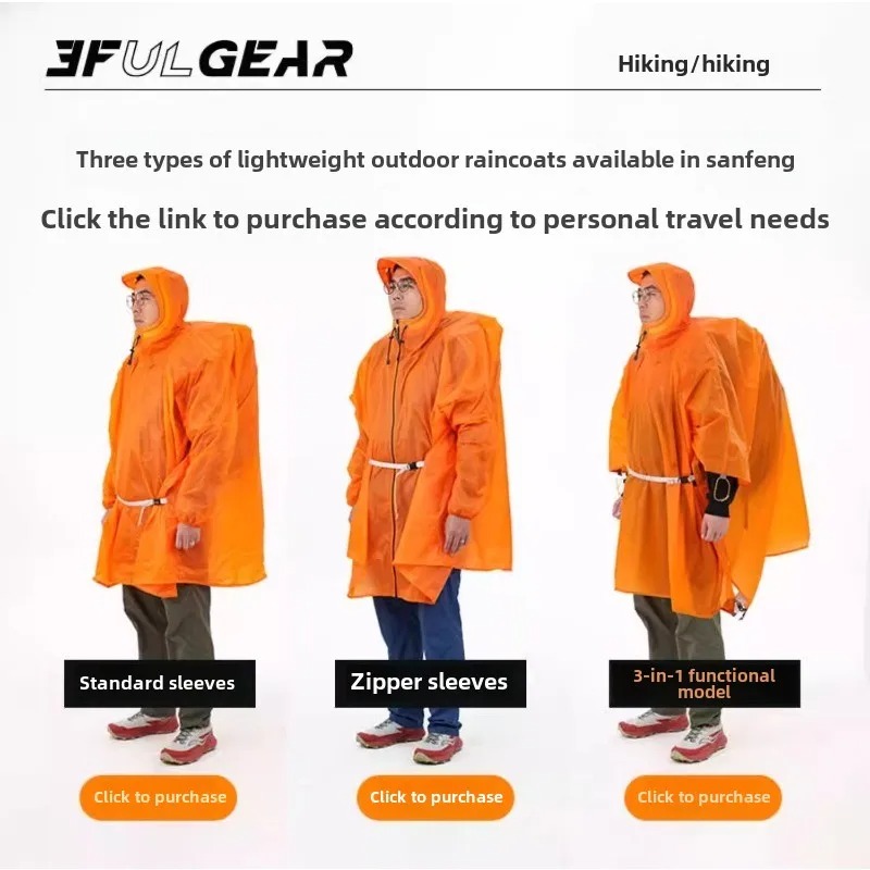 Poncho de pluie ultraléger 3F  - Cycling Gear Rain avis et prix